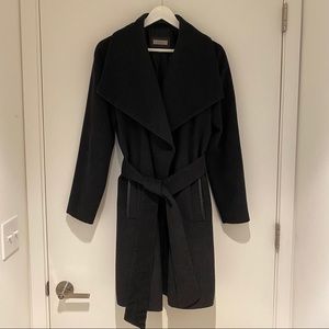 MANGO Wool Blend Belted Coat